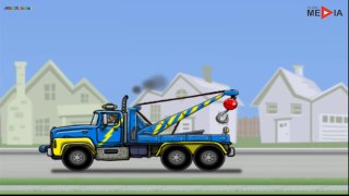The blue tow truck with excavator & dumb trucks, construction cartoons for children, videos for kids-fmK2kA7