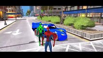 SPIDERMAN COLORS Animation! Nursery Rhymes & Disney Pixar Cars Lightning McQueen Finger Family Song