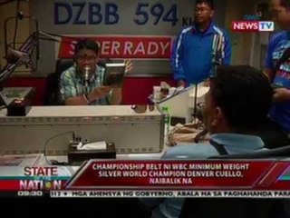 Championship belt ni WBC minimum weight silver world champion Denver Cuello, naibalik na