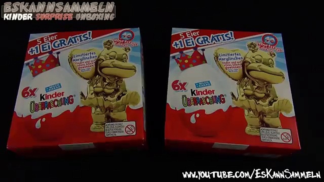 Unboxing Kinder Surprise Eggs 40 Years Anniversary Gold Marylinchen Limited Edition