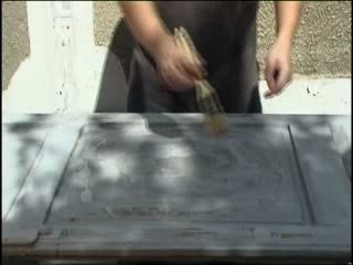 Decapage d'une surface bois