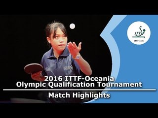 2016 Oceania Olympic Qualification Highlights: Sally Yee  vs Grace Yee