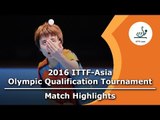 2016 Asia Olympic Qualification Highlights: Tang Peng vs Jung Youngsik