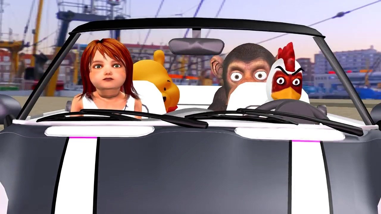 Wheels On The Bus Go Round And Round - 3D Animation Kids Songs | Nursery Rhymes for Child