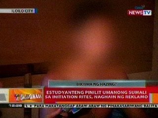 BT: Estudyanteng pinilit sumali sa initiation rites sa Iloilo, naghain ng reklamo