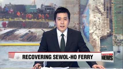 Sewol-ho Ferry emerged from water for the first time in nearly 3 years
