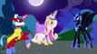 My Little Pony Transform into Power Ponies Princess Luna Celestia Cadance - Coloring Video