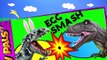 DINOSAUR Easter EGGS SMASH Challenge with Indominus, T-Rex and More Dinosaurs-oFakd4q1a