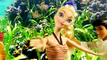 Mermaid ARIEL Kidnapped! Disney Frozen Elsa and Princess Anna Barbie Doll LPS Play Doh Epi