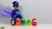 Disney PJ Masks Play-Doh Surprise Eggs Opening Fun With Catboy Gekko Owlette Ckn Toys-PrOo2E