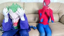 Spiderman vs Joker vs Minion! w_ Batman, Pink Spidergirl Crazy Gymnastics - Fun Superheroes  -)-2m1