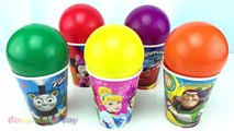 Balls Surprise Cups Disney Princess Mickey Mouse Toy Story Learn Colors Play Doh Popsicle Ice Cream-55-K4
