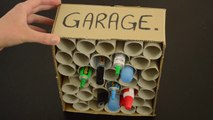 DIY : Un garage rangement en rouleaux de papier toilette