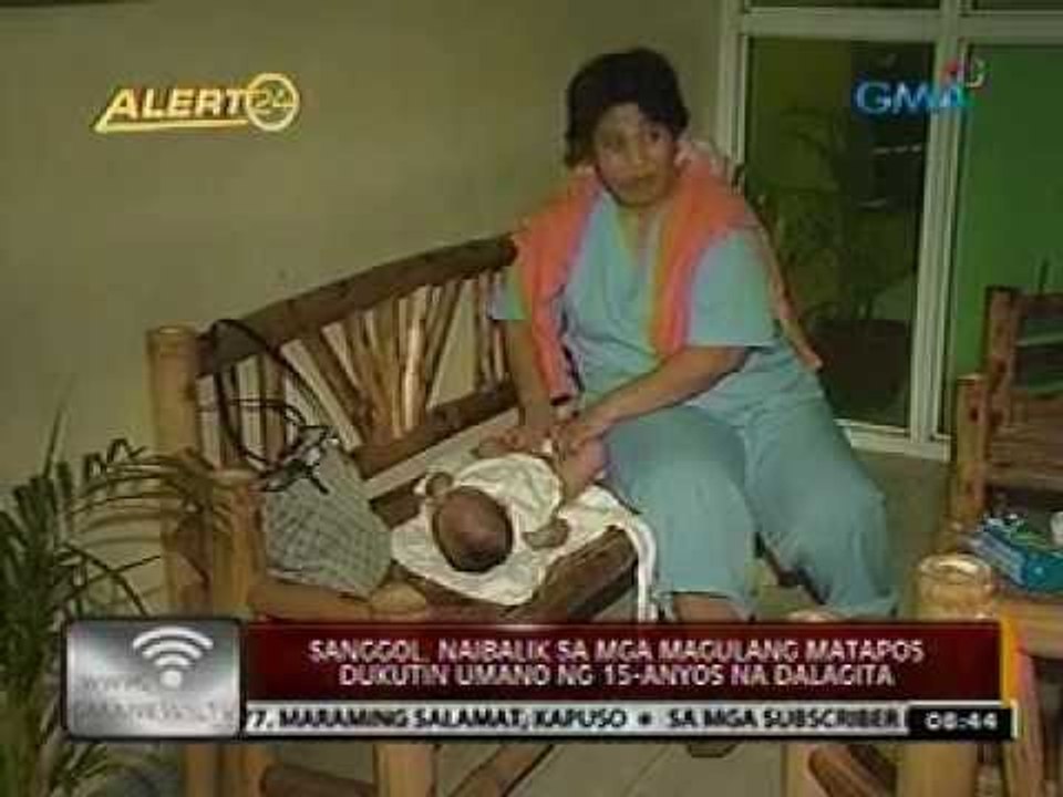 24 Oras Sanggol Naibalik Sa Mga Magulang Matapos Dukutin Umano Ng 15 Anyos Na Dalagita Video 9894