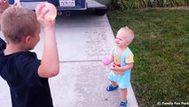 Who Hit Michael With a Water Balloon?! Kids Song with 6 Wet Water Balloons. Lets Learn Co