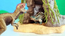TOY DINOSAUR FIGURES Saichania vs Giganotosaurus Dinosaurs Fight Schleich 2-pack Toy Review-oXp
