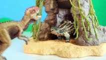 TOY DINOSAUR FIGURES Saichania vs Giganotosaurus Dinosaurs Fight Schleich 2-pack Toy Review-oXpSHu2Zb