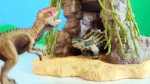 TOY DINOSAUR FIGURES Saichania vs Giganotosaurus Dinosaurs Fight Schleich 2-pack Toy Review-oXpSHu