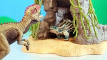 TOY DINOSAUR FIGURES Saichania vs Giganotosaurus Dinosaurs Fight Schleich 2-pack Toy Review-oXpSHu2Z