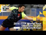 2016 Qatar Open Highlights: Fan Zhendong vs Xu Xin (1/2)