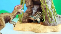 TOY DINOSAUR FIGURES Saichania vs Giganotosaurus Dinosaurs Fight Schleich 2-pack Toy Review-oX