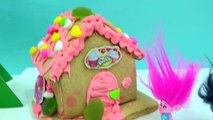 DIY Poppy   Branch Trolls Rainbow Candy Christmas Gingerbread House  Kit - Cookieswirlc Video-D