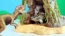 TOY DINOSAUR FIGURES Saichania vs Giganotosaurus Dinosaurs Fight Schleich 2-pack Toy Review-oXpSH