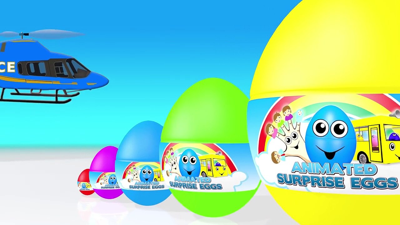Surprise Eggs Smallest to Biggest! 3D Animated Surprise Eggs for Learning Colors & Sizes!