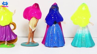 Disney Princess SLIME SURPRISE _ Guess The Princess Under Slime Game w_ Elsa Anna Rapunzel & More