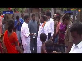 மின்னல் தாக்கி ஒருவர் பலி, 20 வீடுகள் கருகின... முதல்வர் நாராயணசாமி நேரில் ஆறுதல்- வீடியோ