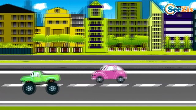 Emergency Vehicles Cartoon for children about Fire Truck. Cars & Trucks Cartoons about Racing Cars