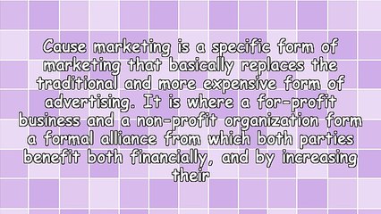 Understanding Cause Marketing