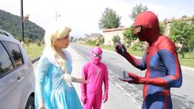 Человек-паук становится паук против заклинание Джокер! ж/ замороженные elsa, розовый Человек-паук и Малефисента конфеты цвета