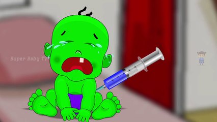Funny Little Baby Red Hulk Injections in The Bottom | Learning Colors for Kids with Hulk B