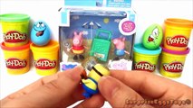 GIANT PEPPA PIG SURPRISE EGG   Grandpa Pigs Toy Train   2 Kinder Surprise Eggs Kids Toys