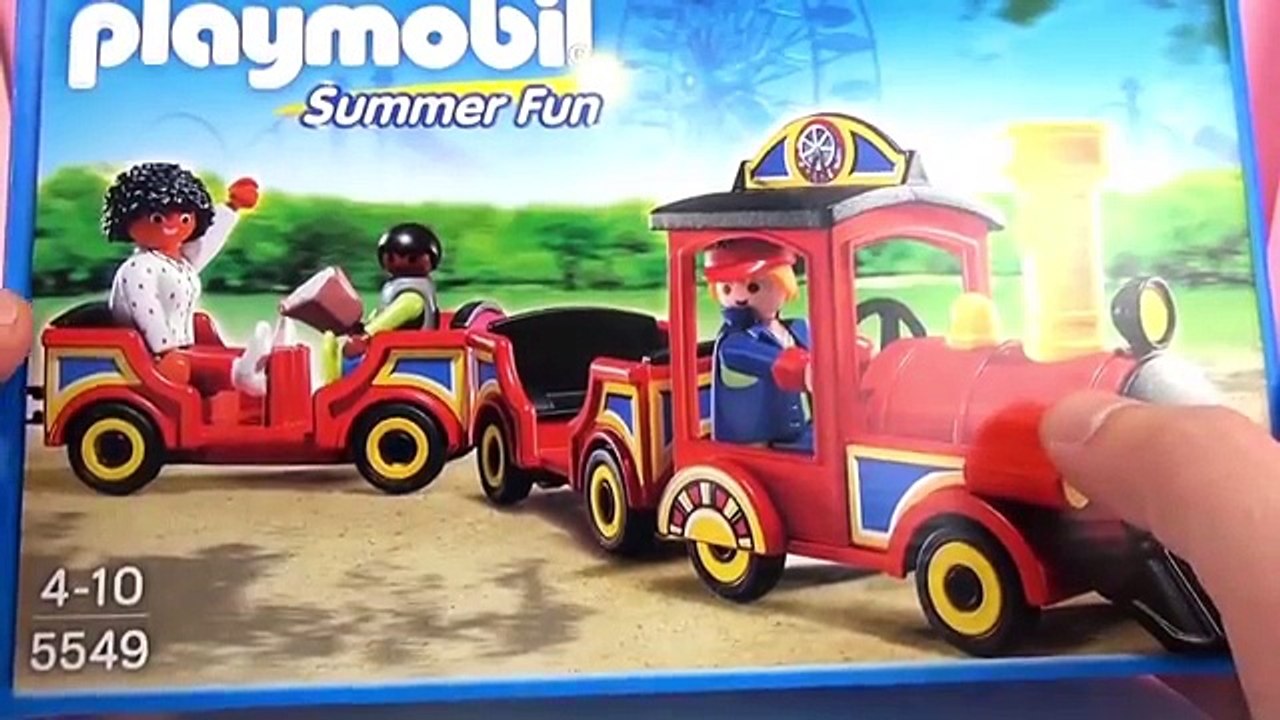 2. playmobil 摩比游戏 5549 欢乐 夏日 炫酷 红色 小 火车 玩具组 套装 蒸汽 模型 展示