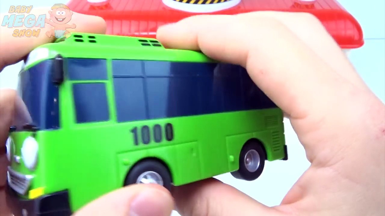 Tayo the Little Bus Garage Princess Disney Frozen Spiderman Peppa Pig McQueen Learn Colors