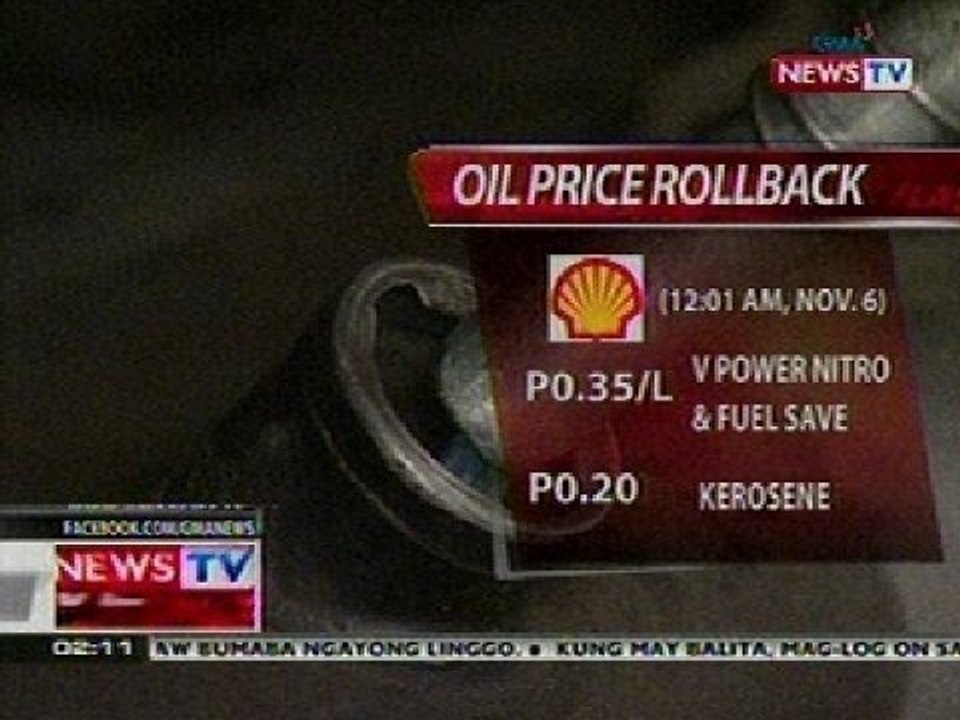 NTL: Oil price rollback (Nov 6, 2012)