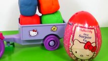 toys play doh - hello kitty kinder surprise eggs peppa pig español, lego games