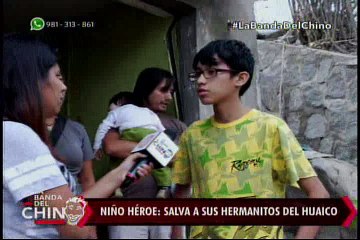 Nota - Niño Heroe Salva a sus hermanitos del Huaico
