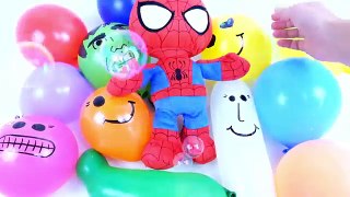 5 Colors Wet Balloons and Spiderman TOP Finger Family Kids Song with Spiderbaby