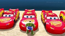 Kids Nursery Rhymes w/ Superhero - Disney Lightning McQueen Custom Colors Cars & Hulk