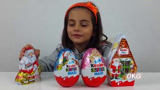 Eva is Opening Amazing Eggs - Christmas Kinder Surprise Eggs