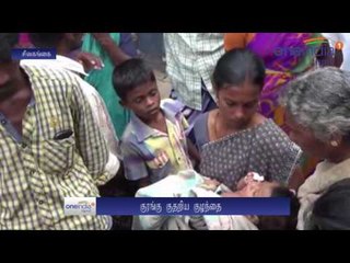 தொட்டிலில் தூங்கிய 2 மாத குழந்தையை கடித்து குதறிய குரங்கு... முதுகு, தொடையில் படுகாயம்- வீடியோ