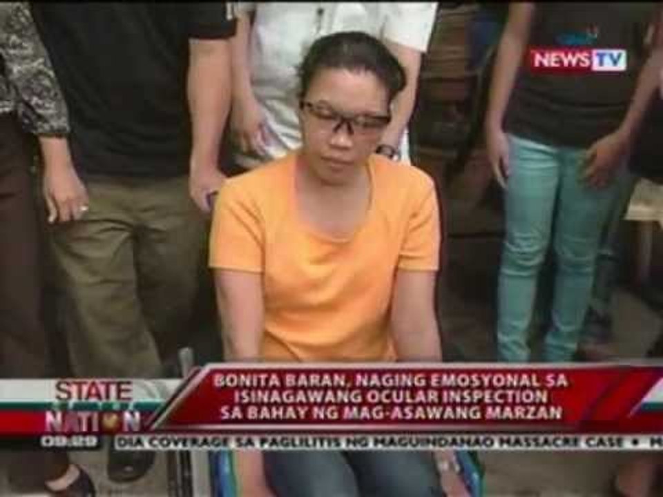 Bonita Baran, naging emosyonal sa isinagawang ocular inspection sa bahay ng mag-asawang Marzan
