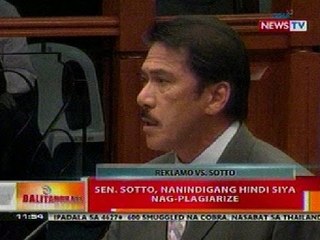 BT: Sen. Sotto, nanindigang hindi siya nag-plagarize