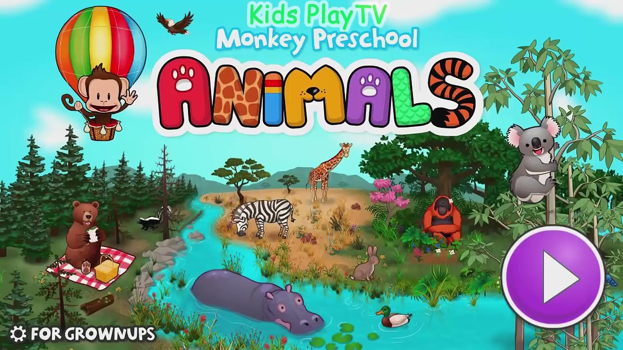 Monkey Preschool Animals | Animal Learning App for Preschoolers