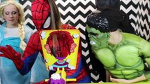 Spiderman, Frozen Elsa Mermaid & Ariel vs Ursula! w/ Pink Spidergirl! Superhero Fun in Rea