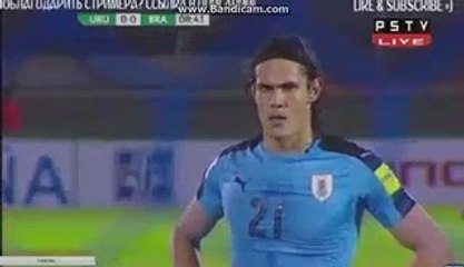 1-0 Edinson Cavani Penalty Goal HD - Uruguay vs Brazil 24.03.2017 HD
