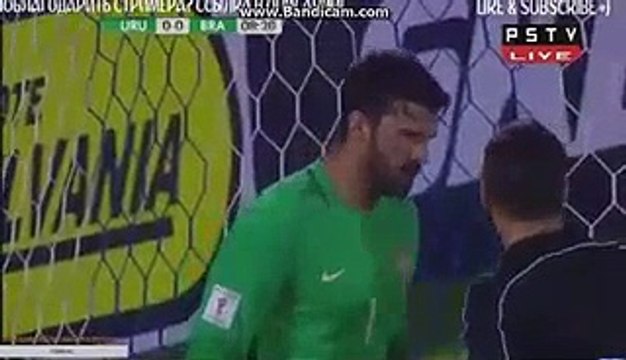 1-0 Edinson Cavani Penalty Goal HD - Uruguay vs Brazil 24.03.2017 HD